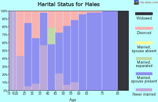 Zip code 72944 marital status for males