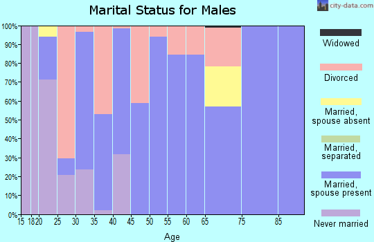 Zip code 72946 marital status for males