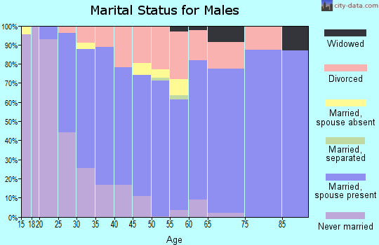 Zip code 73003 marital status for males