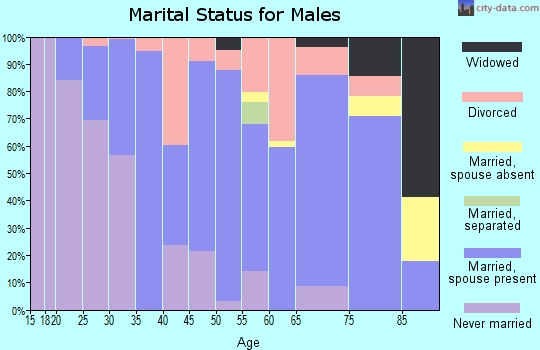 Zip code 73015 marital status for males
