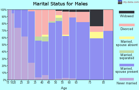 Zip code 73045 marital status for males