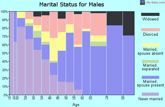 Zip code 73047 marital status for males