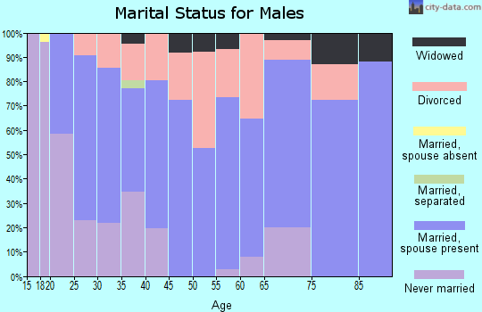Zip code 73057 marital status for males