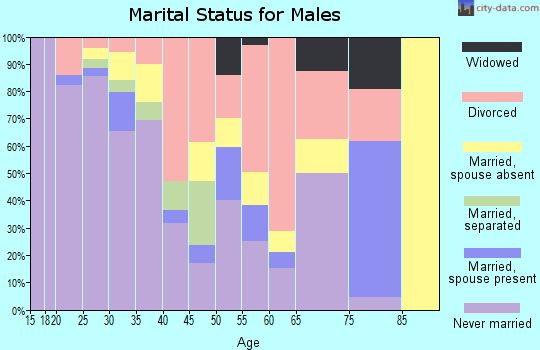 Zip code 73102 marital status for males