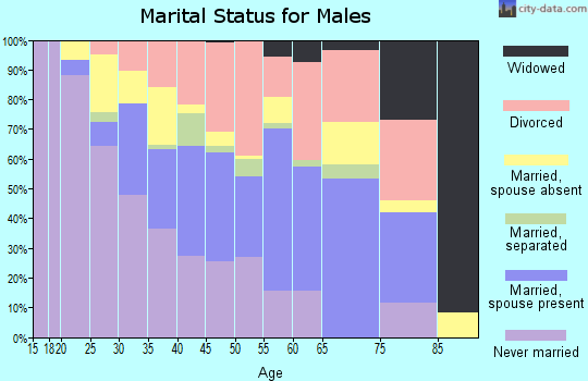 Zip code 73106 marital status for males