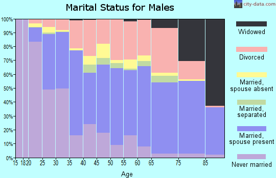 Zip code 73110 marital status for males