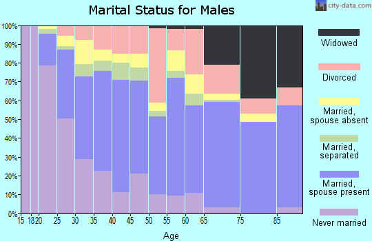 Zip code 73119 marital status for males