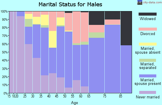 Zip code 73122 marital status for males