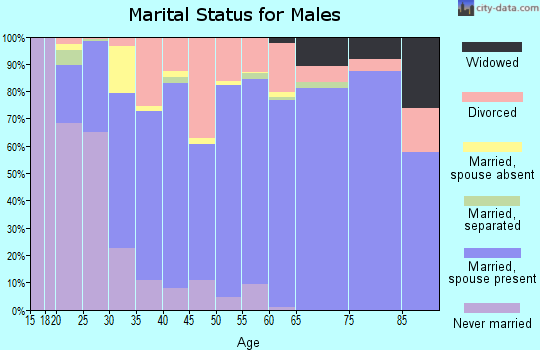 Zip code 73130 marital status for males