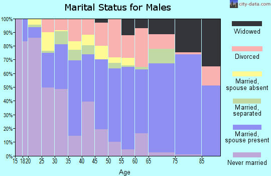 Zip code 73139 marital status for males