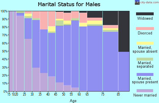 Zip code 73162 marital status for males