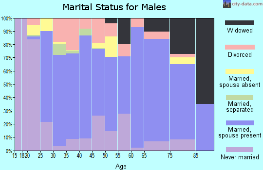 Zip code 73446 marital status for males