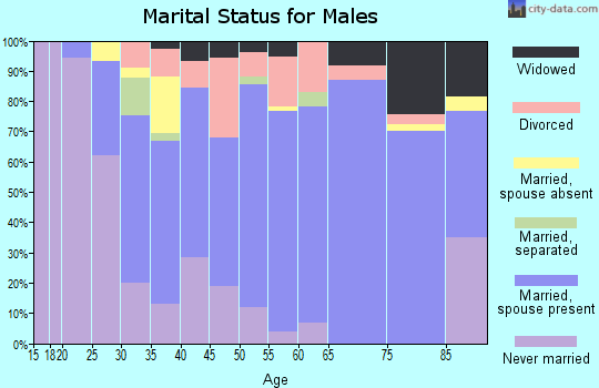 Zip code 73448 marital status for males