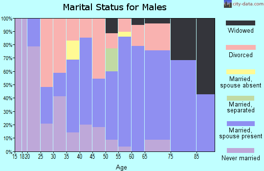 Zip code 73459 marital status for males