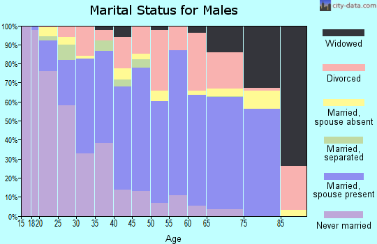 Zip code 73507 marital status for males