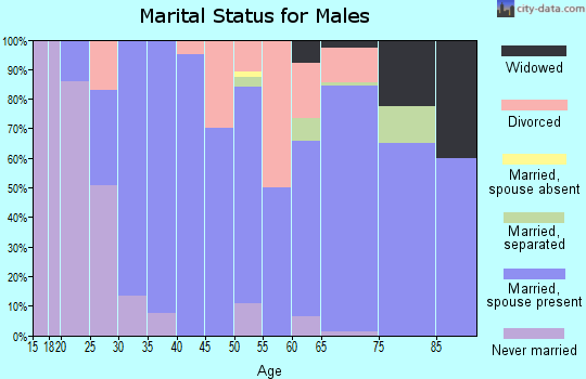 Zip code 73526 marital status for males