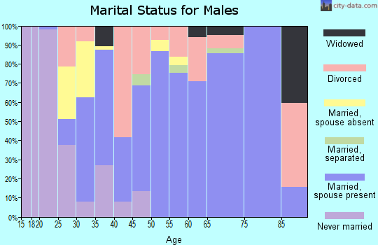 Zip code 73527 marital status for males