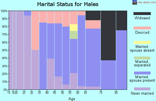 Zip code 73552 marital status for males