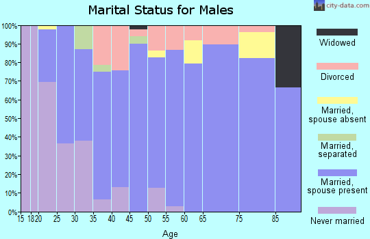 Zip code 73572 marital status for males
