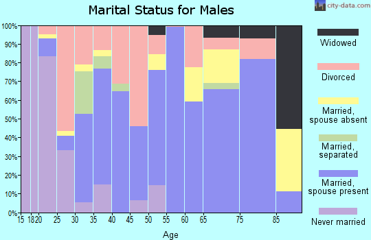 Zip code 73573 marital status for males