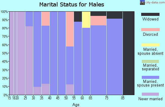 Zip code 73625 marital status for males