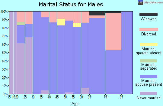 Zip code 73632 marital status for males