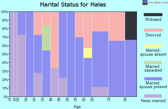 Zip code 73645 marital status for males