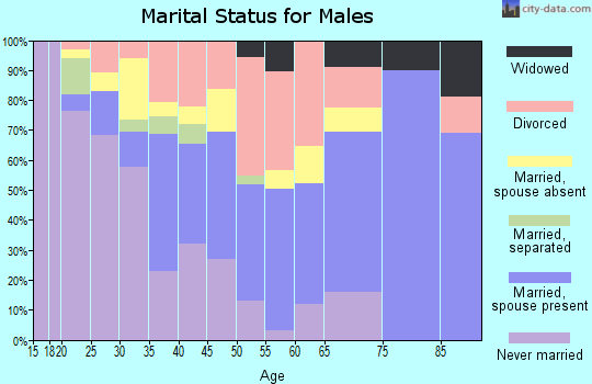 Zip code 73662 marital status for males