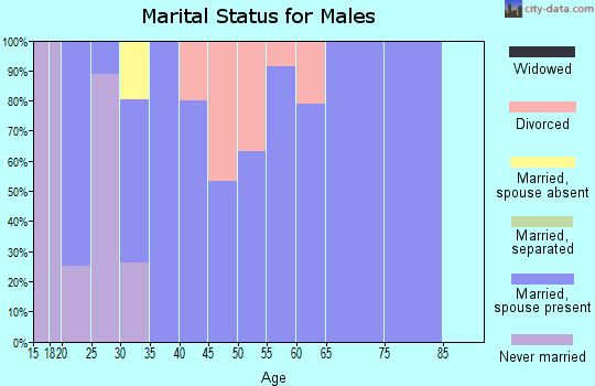 Zip code 73730 marital status for males