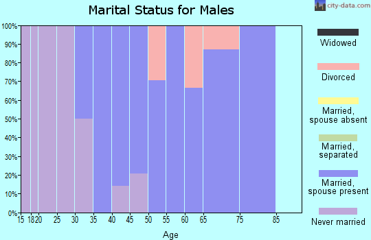 Zip code 73736 marital status for males