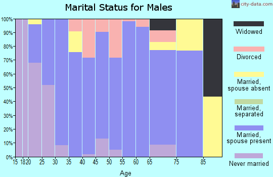 Zip code 73750 marital status for males