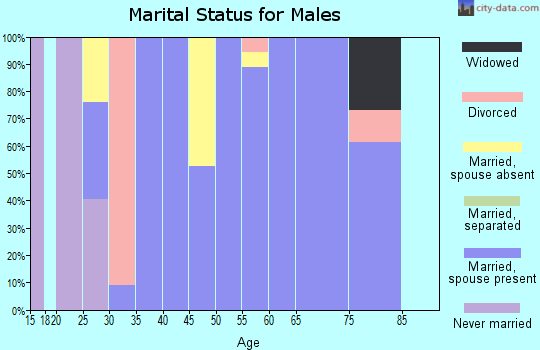 Zip code 73753 marital status for males