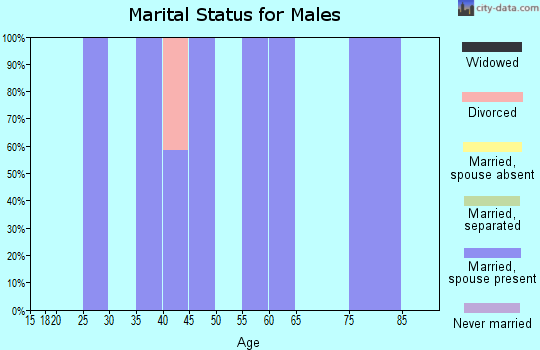 Zip code 73757 marital status for males