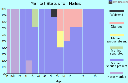 Zip code 73760 marital status for males