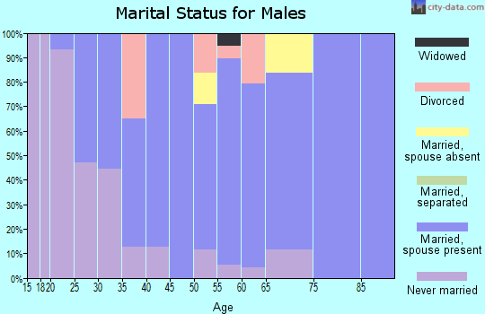 Zip code 73762 marital status for males
