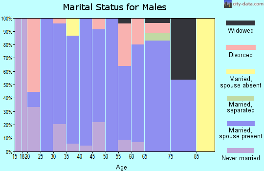 Zip code 73766 marital status for males