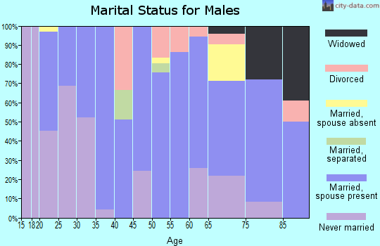 Zip code 73834 marital status for males