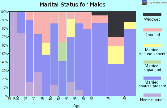 Zip code 73932 marital status for males
