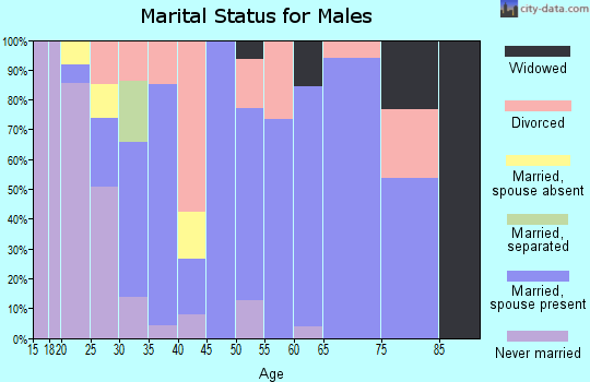 Zip code 73939 marital status for males
