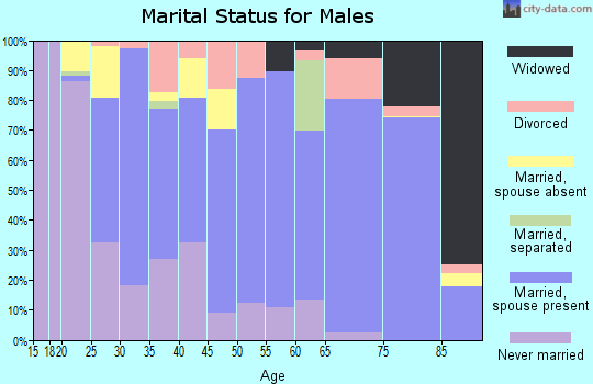 Zip code 73942 marital status for males