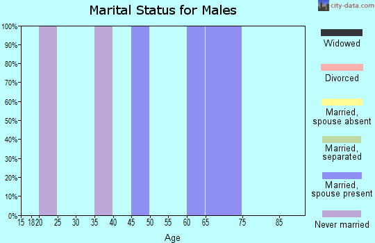 Zip code 74117 marital status for males