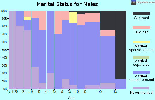 Zip code 74132 marital status for males