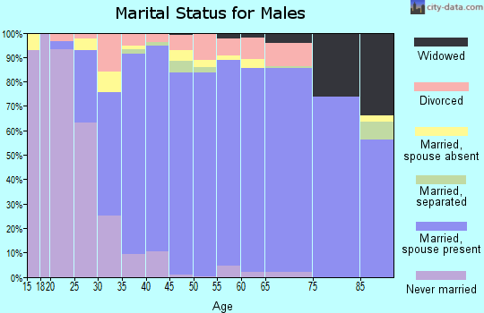 Zip code 74137 marital status for males