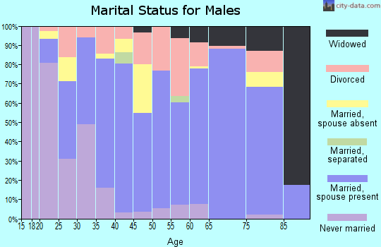 Zip code 74441 marital status for males