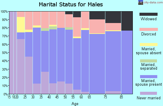 Zip code 74467 marital status for males