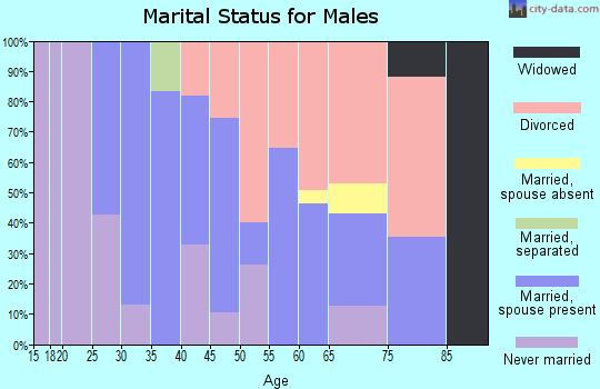 Zip code 74471 marital status for males