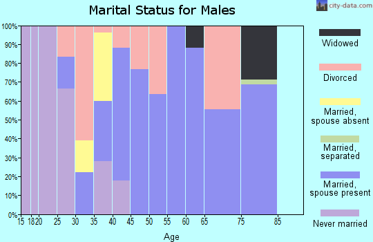 Zip code 74472 marital status for males