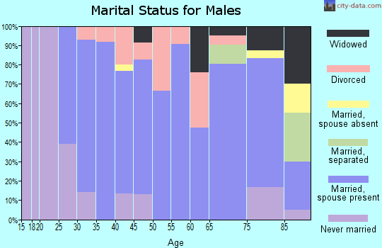 Zip code 74531 marital status for males
