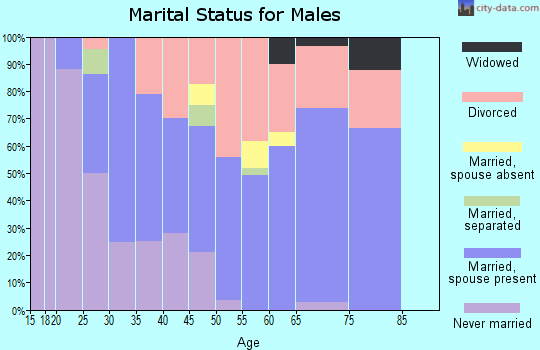Zip code 74536 marital status for males
