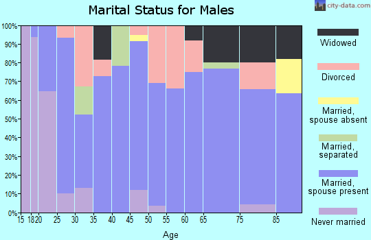 Zip code 74561 marital status for males